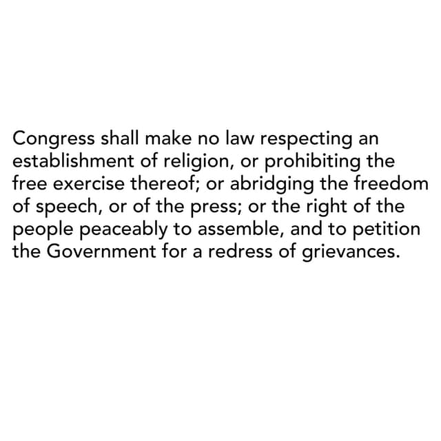 First Amendment Memorization Exercise | PDF