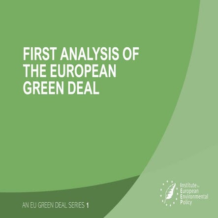 First analysis of the European Green Deal | PDF