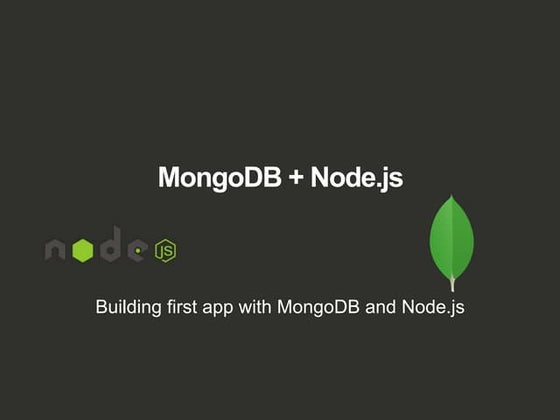 MongoDB and Node.js