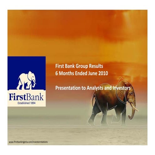 FirstBank Nigeria Result Presentation 2010 | PDF