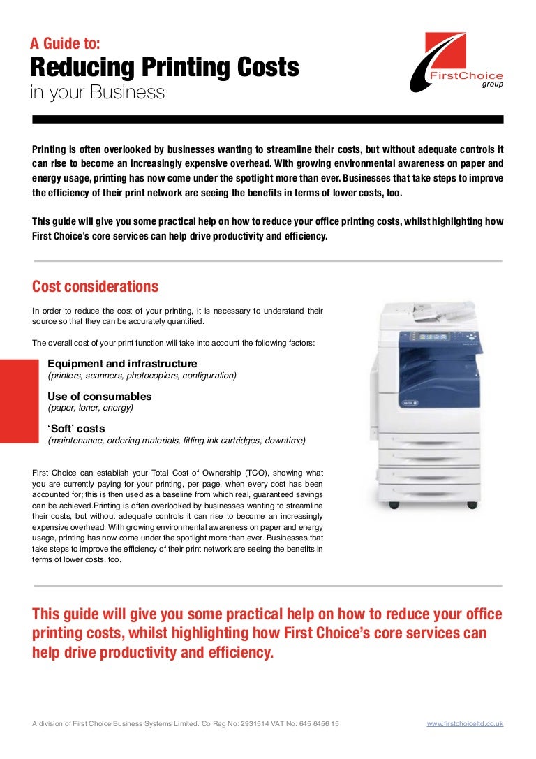 Reduce Printing Costs in your Business
