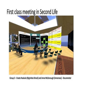Group 3 - First class meeting in Second Life | PPTX