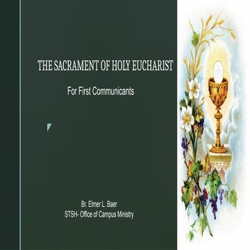 RECOLLECTION TOPIC FOR FIRST COMMUNICANTS | PPTX