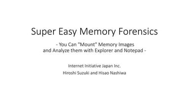 Super Easy Memory Forensics