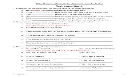 Conditional Sentences Type Multiple Choice Exam Amped Up