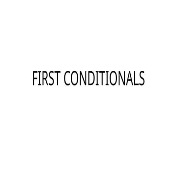 The first conditional | PPSX