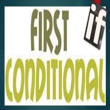 First conditonal 2015