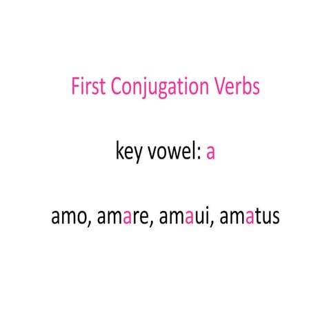 First Conjugation Verbs