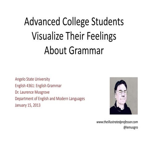 Advanced College Students Visualize Their Feelings About Grammar
