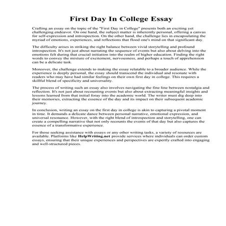 First Day In College Essay.pdfFirst Day In College Essay. . 015 Essay Example First Day Of School  Thatsnotus