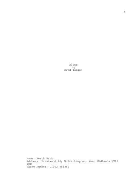 First draft script