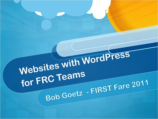 First fare 2011 website 101 for frc...