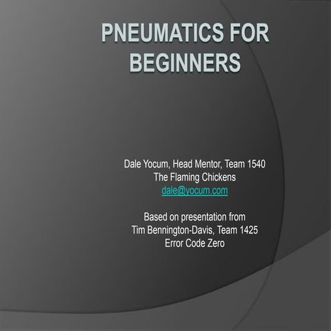 FIRSTFare 2012 Pneumatics for Beginners 