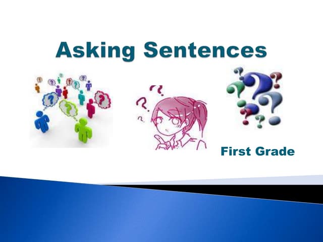 First Grade: What is a Sentence?