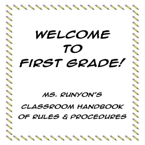 First grade handbook 1