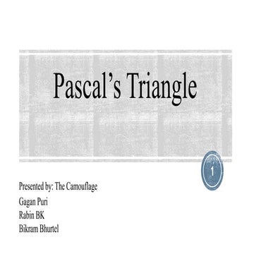 Pascal's triangle in Data Structure