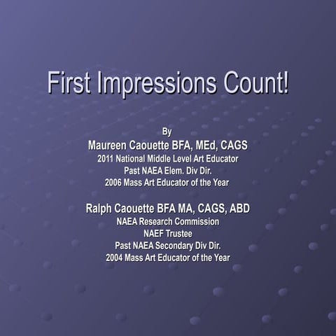 First impressions count.ppt