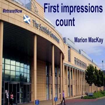 First impressions count — Marion MacKay