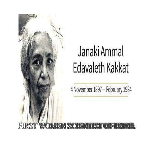 pride of indian women janaki ammal