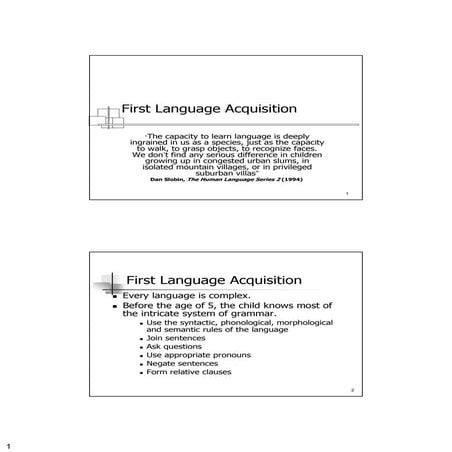 First language acquisition