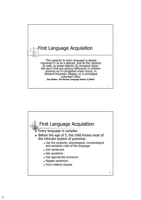 Language Acquisition | PPT