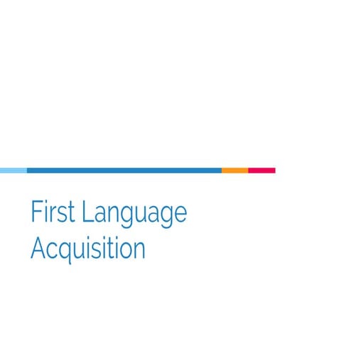 First Language Acquisition