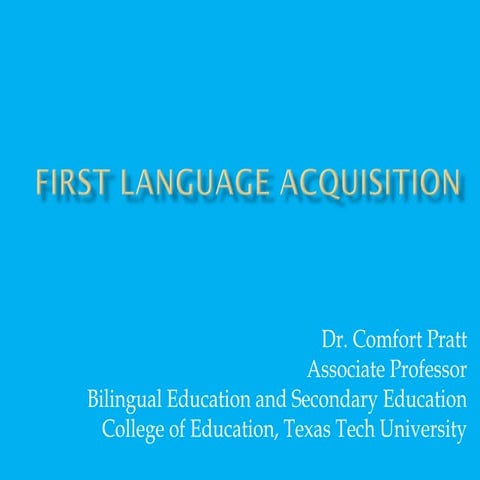 First language acquisition class online 3334