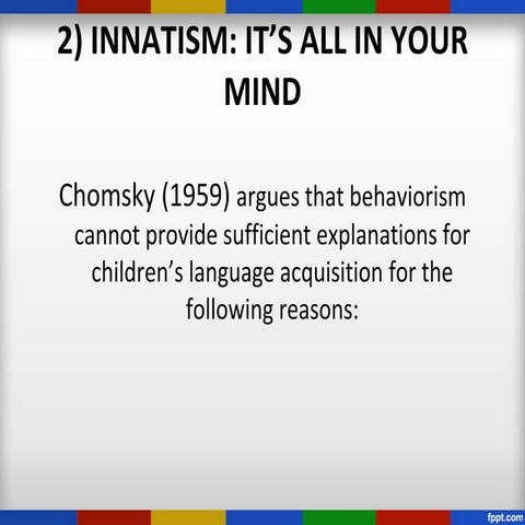 The innatist position (presentation) | PPTX