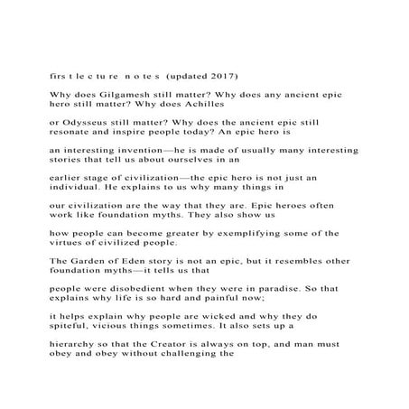 firs t le c tu re  n o te s  (updated 2017)Why does Gilgam.docx