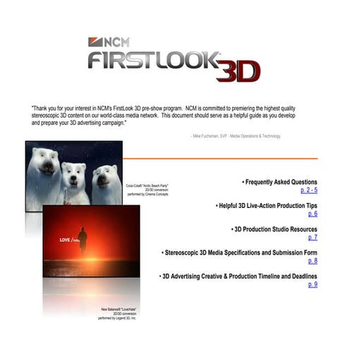 Stereoscopic 3D Advertising FAQs