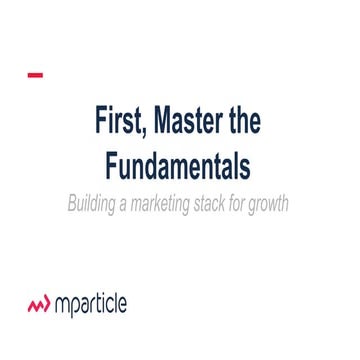 First, Master the Fundamentals