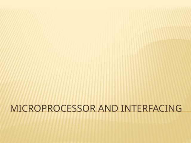 first microprocessor-and-interface and working btech ece