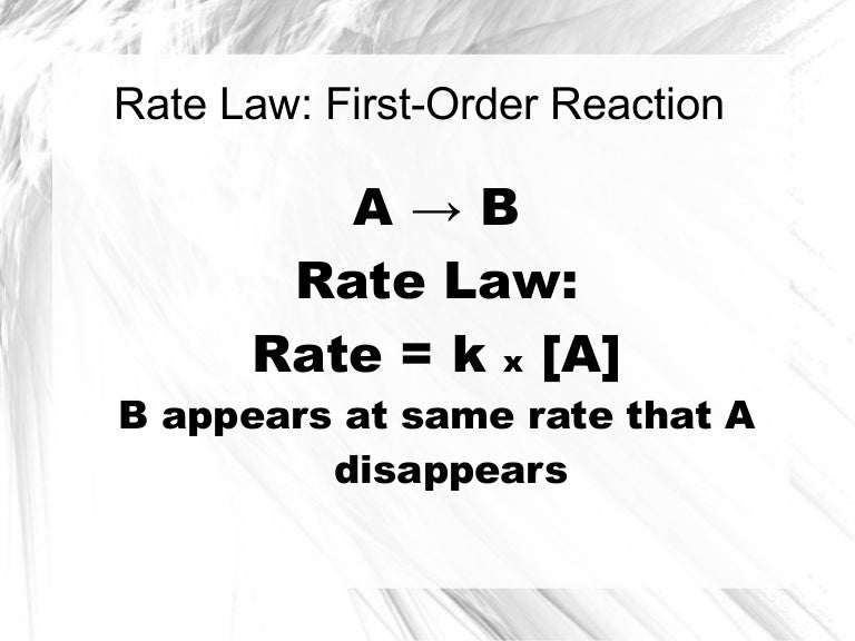 First Order Reaction Graph Kinetics