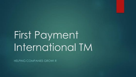 First Payment International TM
