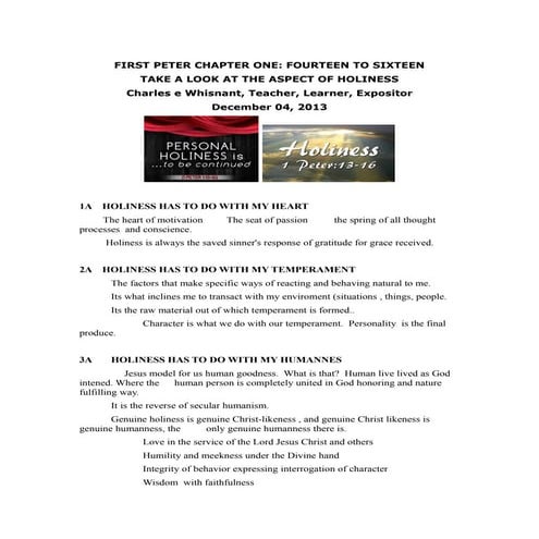 First peter 1 14 18 outline