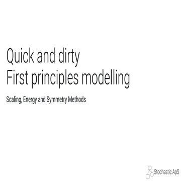 Quick and dirty first principles modelling | PDF