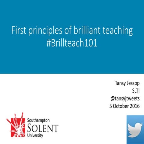 First principles of brilliant teaching