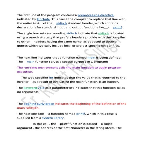 First program of C ( Complete Explanation ) | PDF