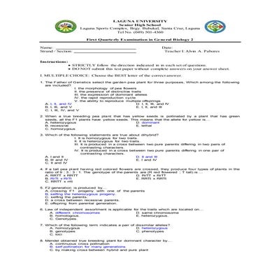 First quarterly examination in general biology 2 (1)