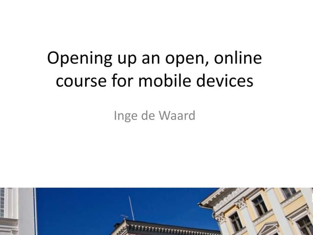 First research data mlearn2012 mobile access in mooc course
