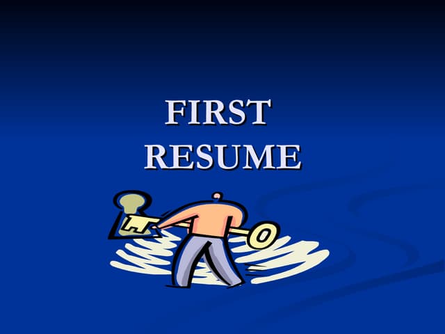 First Resumes PPT - Firstresumes 090409152559 Phpapp01 Thumbnail 