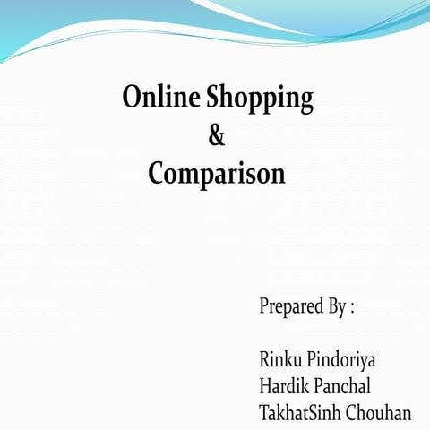Online shopping and comparision