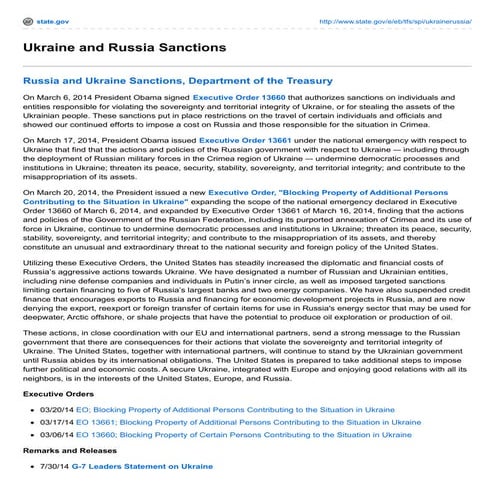 First round US sanctions - march