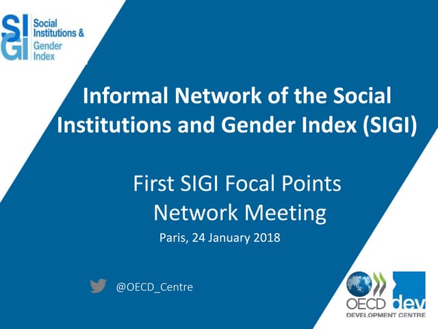 Informal Network of the Social Institutions and Gender Index (SIGI): First SI...