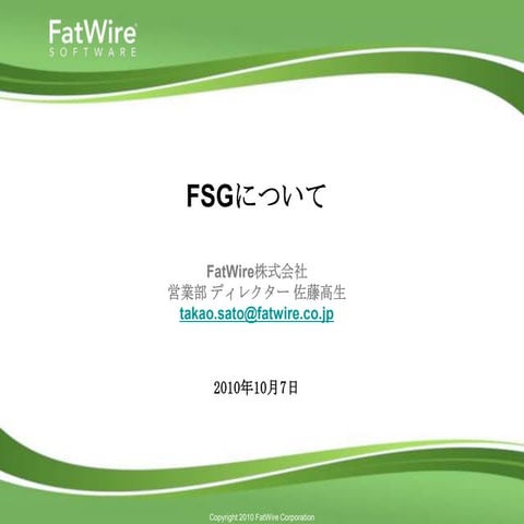 FSGについて