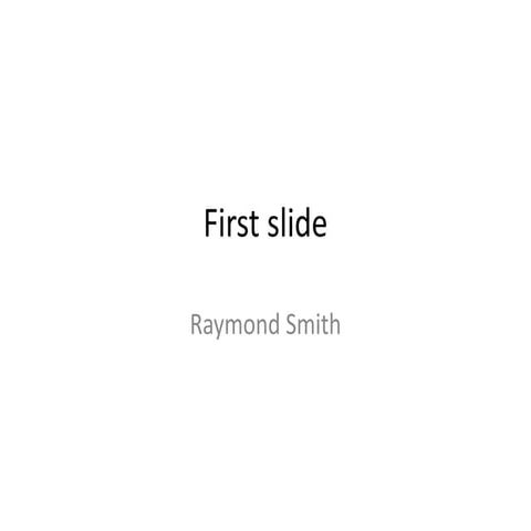 First slide | PPT
