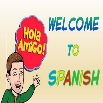 First spanish class for kinder and firt grade | PPTX