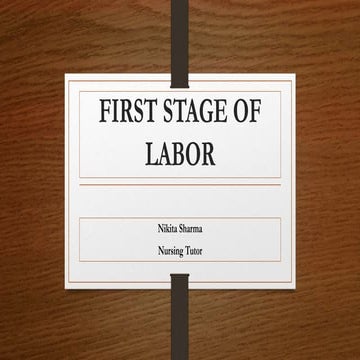 First stage of labor