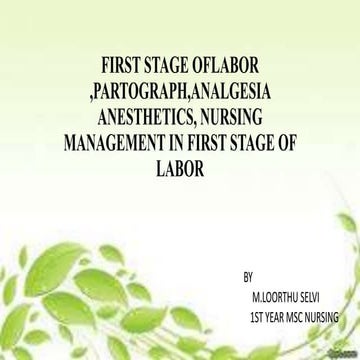 First stage of labor