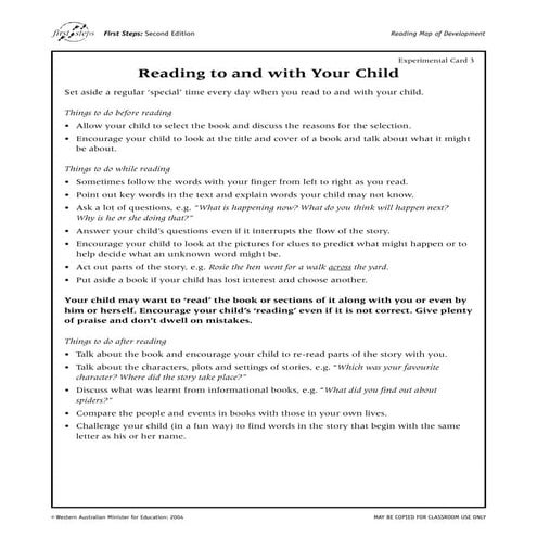 Reading to and with Your Child | PDF